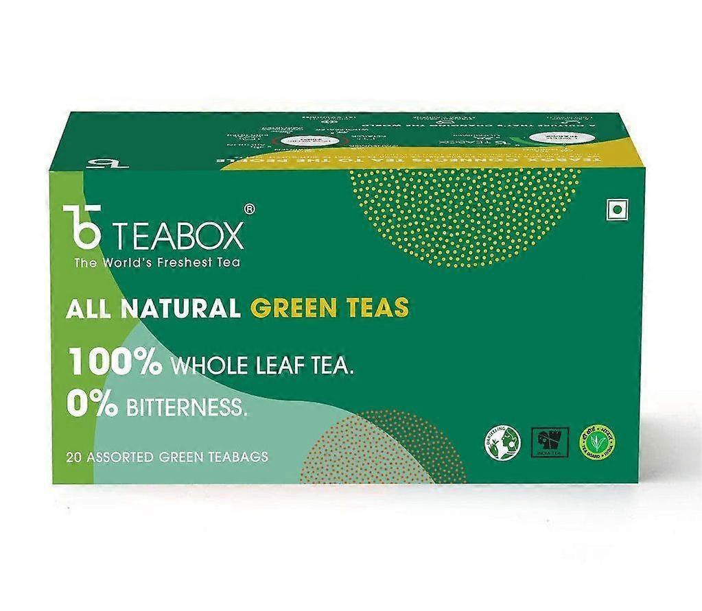 Green tea Assorted 10 flavors (20 pack), Green Teabags Assorted, Teabox