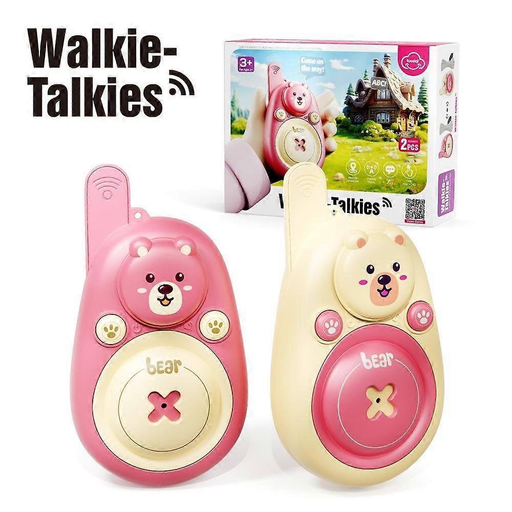 2pcs Cartoon Bear Radio Transmitter Toys Long Range Remote Intercom  For Kids