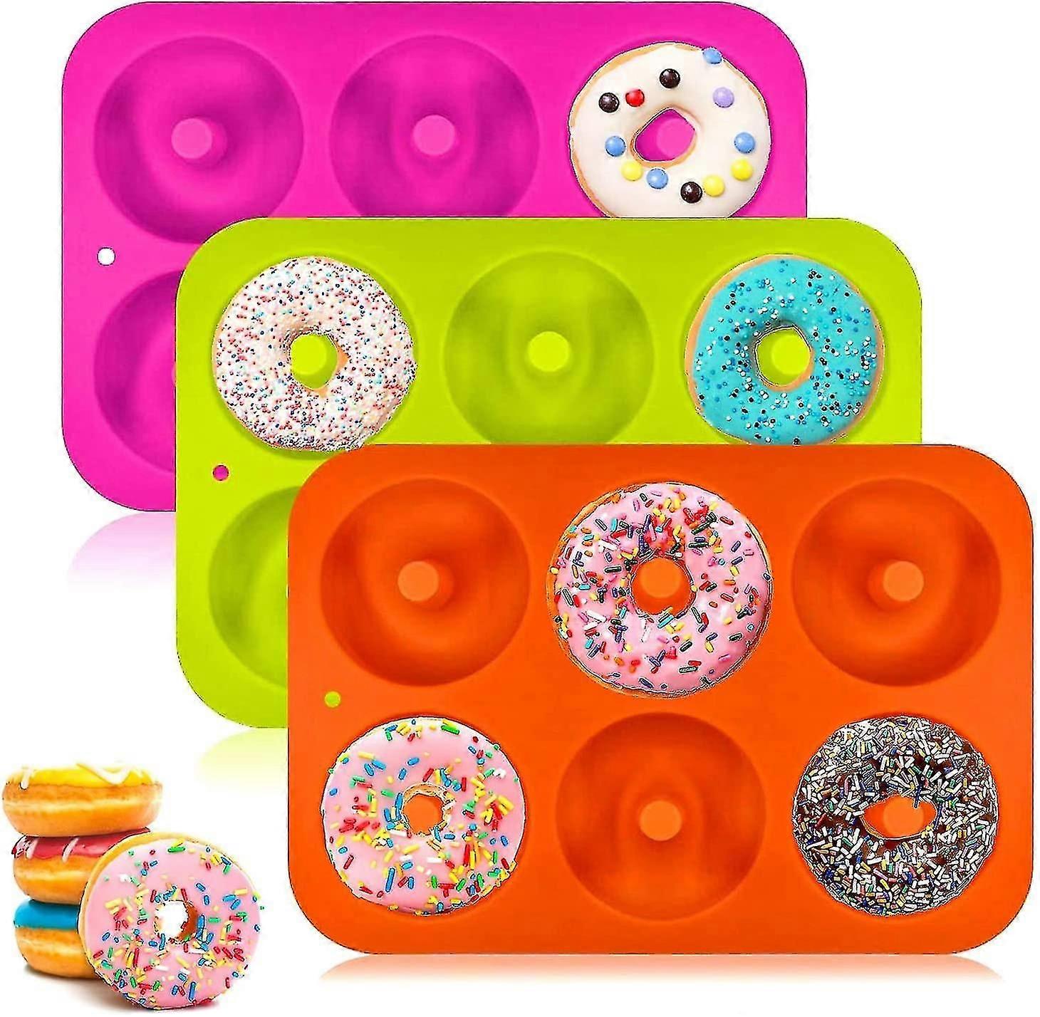 Silikon Donut Formen, 3 Stück Donut Formen Backform, Donut Form