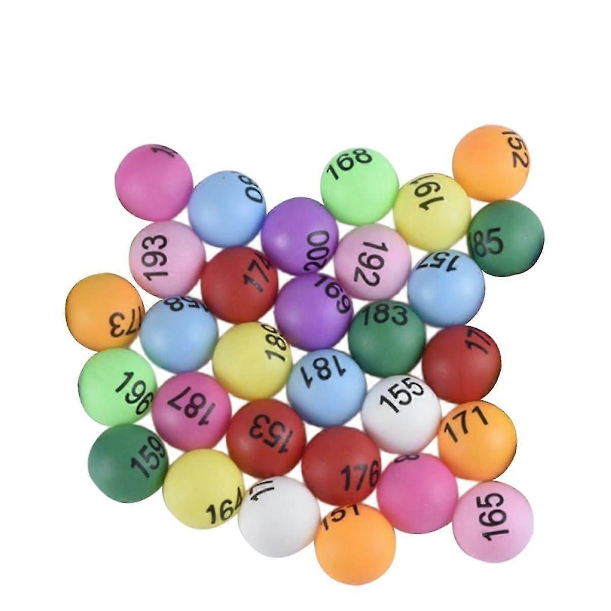Numbered Raffle Balls - Mixed Color Sports Ping Pong Balls for Party Games - 1 to 100 Size 40mm Red Call Balls