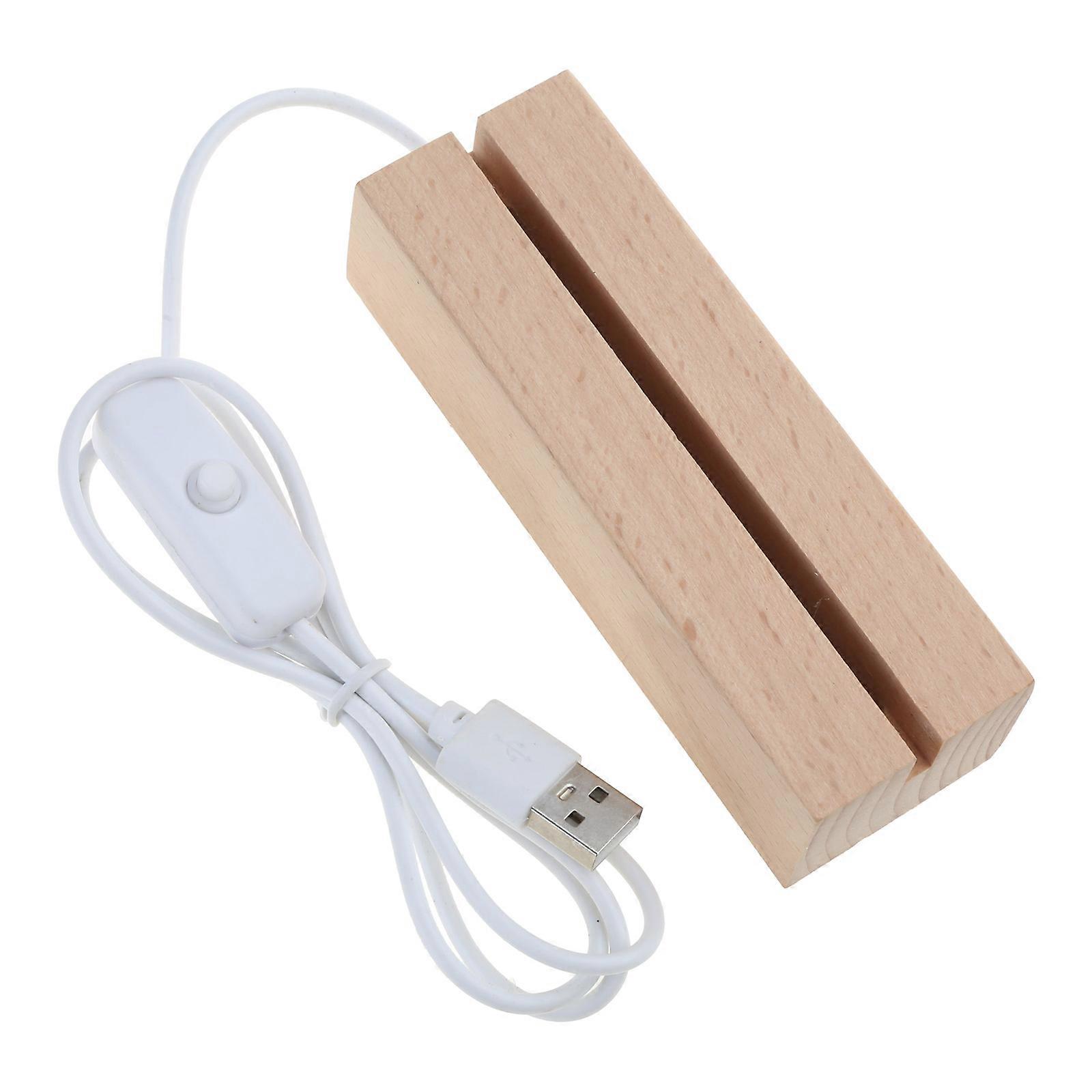 LED tre Display Base 8 Farger Rektangel Display Sokkel Lys Display Base Tre Opplyst Base Stativ For Harpiks Kunst Varmt Lys