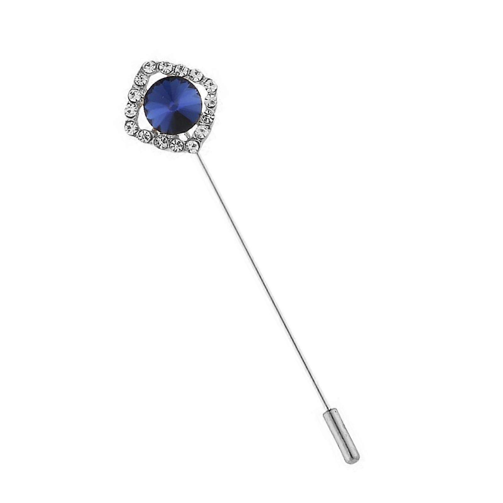 Creative Suit Pin Fashion Forward Crystal Brooch Badge For Formal Event Daily Outfits Not Irritating Secure Fit  Silver