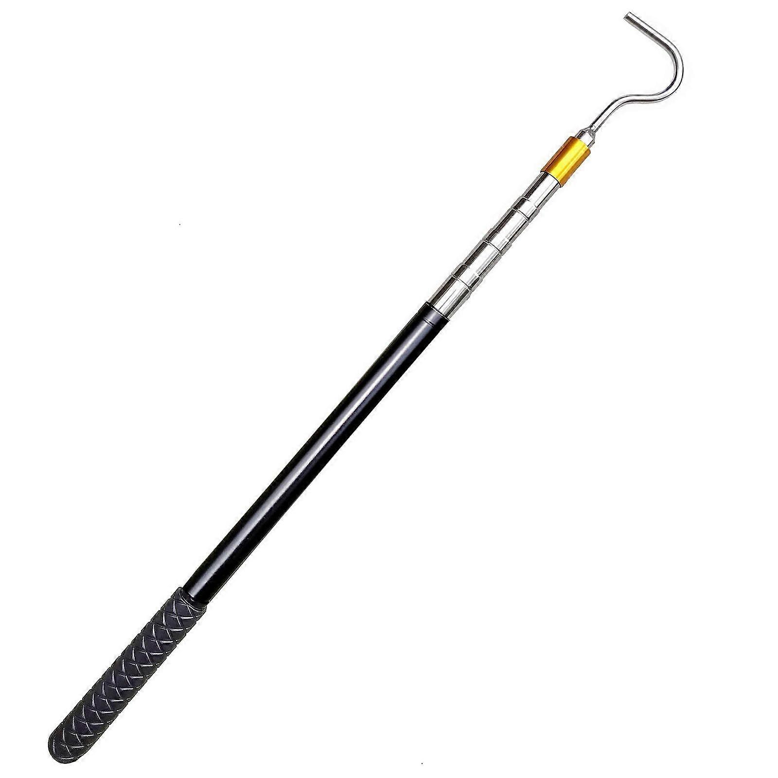 Portable Awning Opening Rod Snake Hook Telescopic Catcher Tool Stainless Steel Pull Rod Comfortable Use Enduring Multicolor