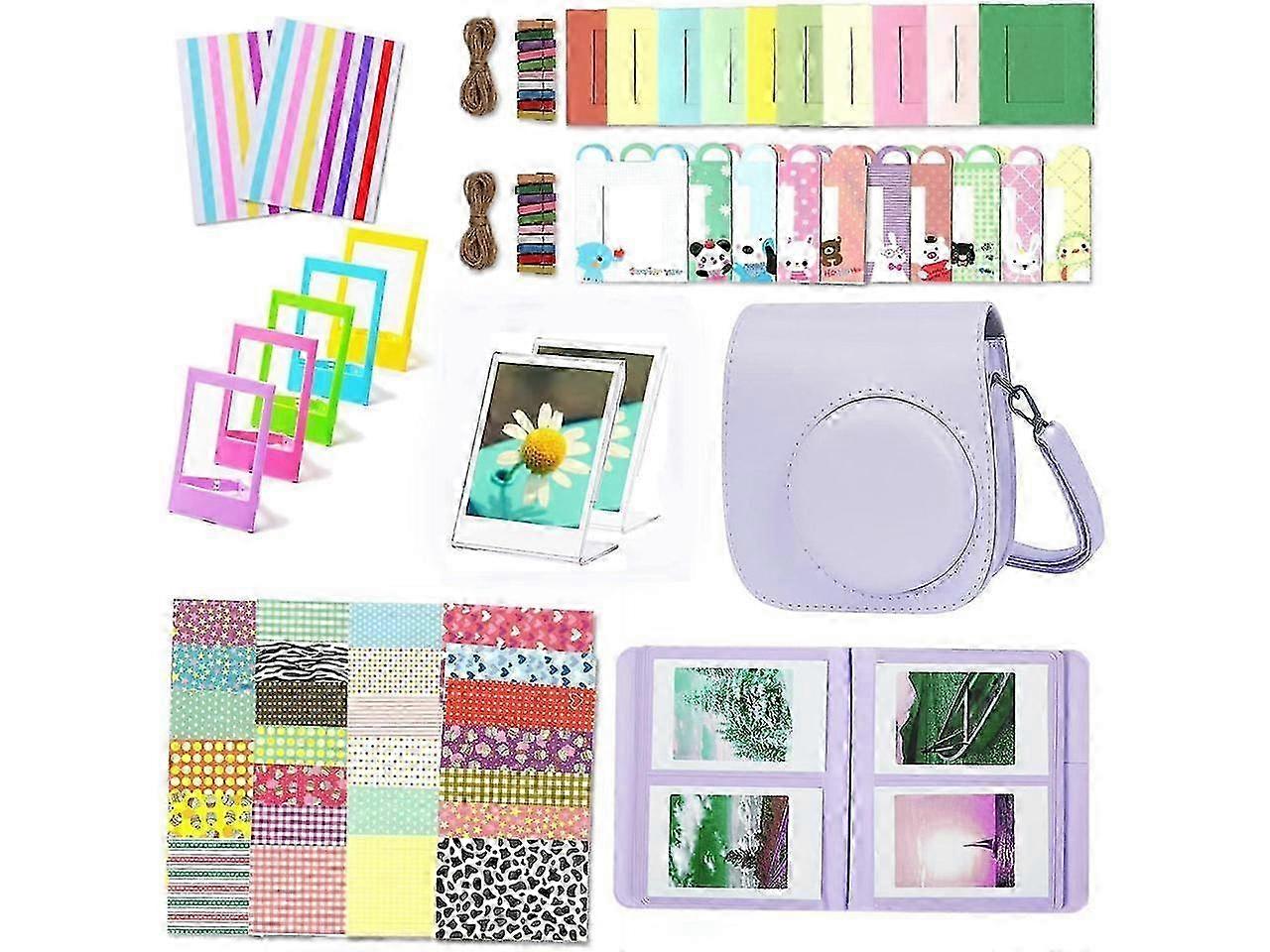 Instant Mini 12 Camera Accessories Compatible with Fujifilm Instax Mini 12 Camera Include Case/Album/Wall Hang Frames/Film Frames/Border Sti