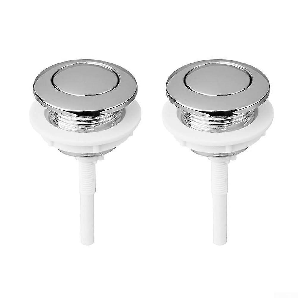 Toilet Flush Button Replacement 2 Pack, Single Push Type for Bathroom Water Tank Parts