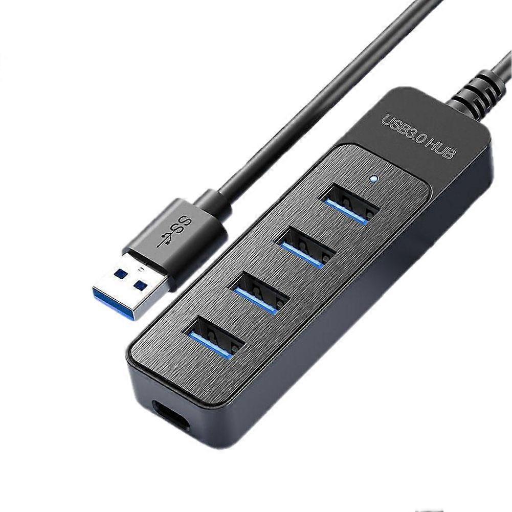 4-Port USB 3.0 Hub High-Speed Data Transfer up to 5Gbps with 30cm Cable for Flash Drives Keyboards Mice Plug and Play Universal Compatibility