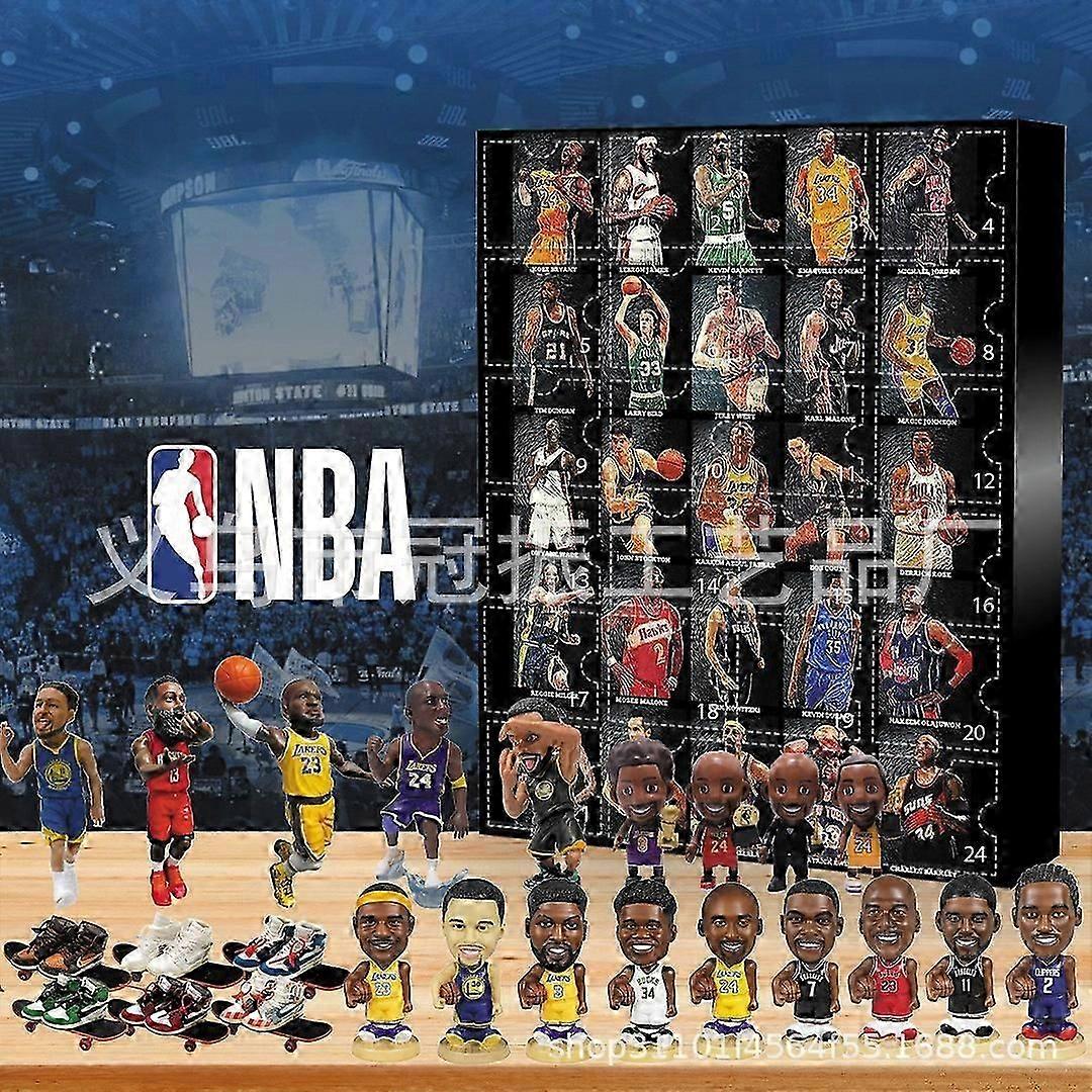 NBA 2024 Christmas Countdown Advent Calendar 24 Days -Figure Blind Box Gift