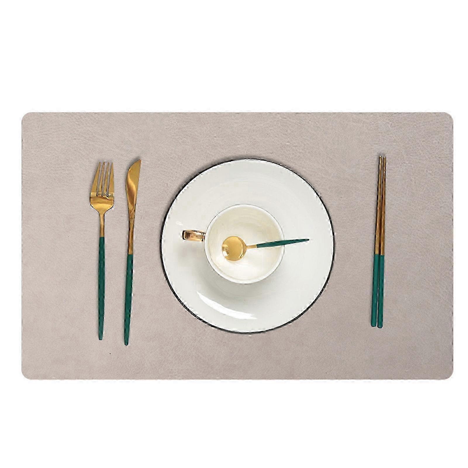 Modern Rectangular Placemats Heat Insulation Spill Proof Anti-scalding Non-Slip Decorative Place Mats for Dining Table