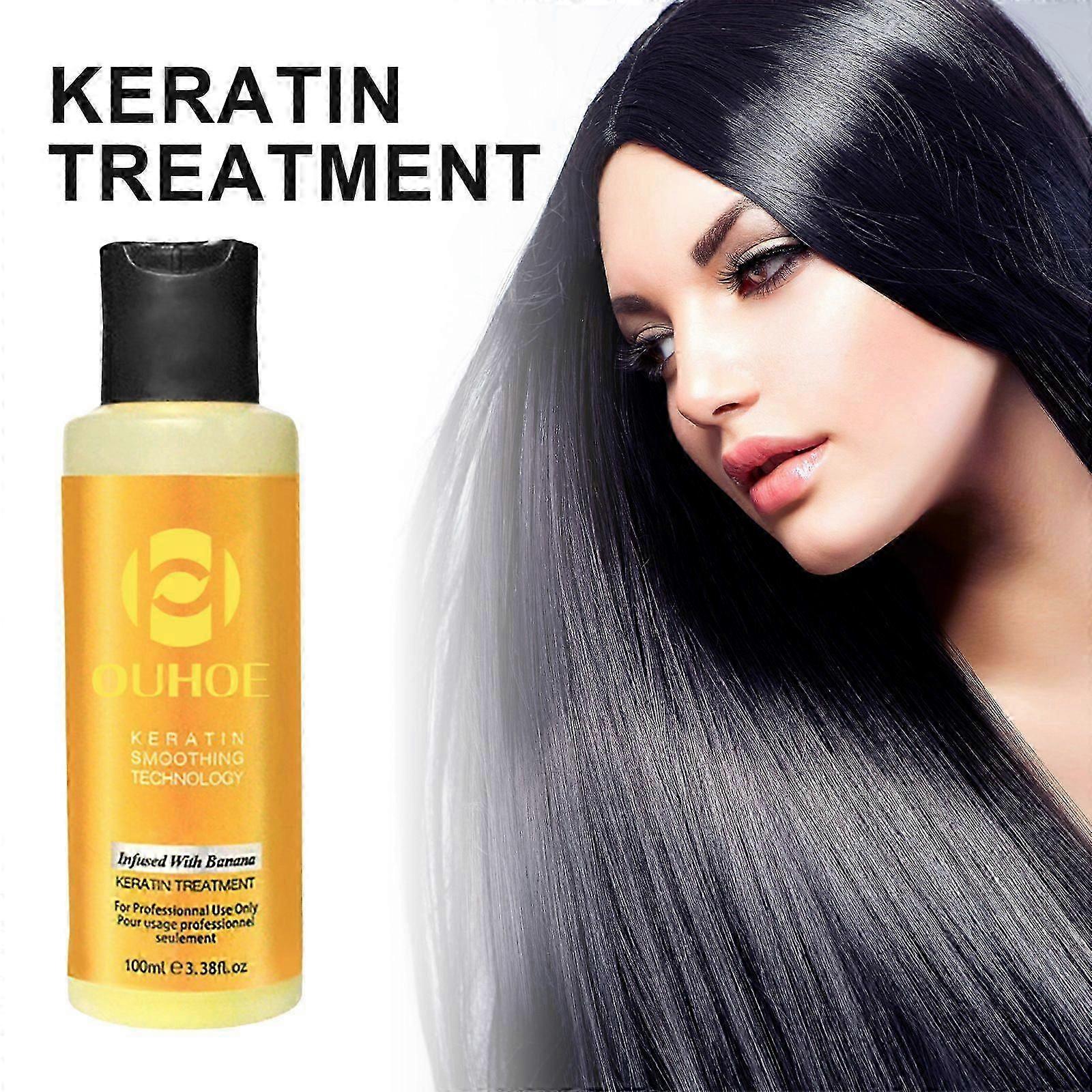 Creme de Queratina Ouhoe Banana Blend 100ml para um acabamento sem frizz