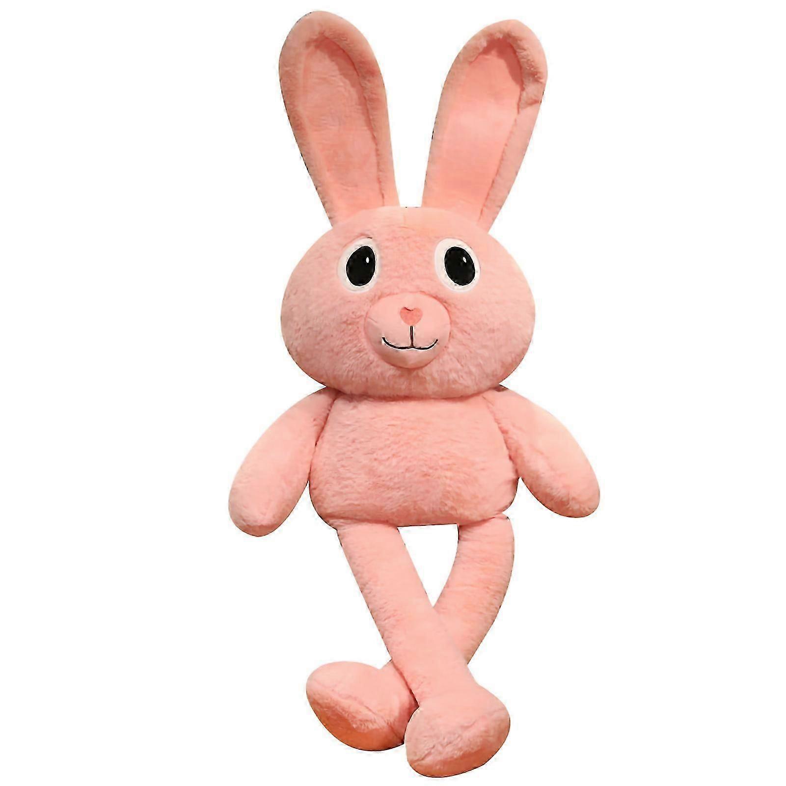 Pull Ears Bunny Plush Toy Stretchable Ear Bunny Plush Toy Good Resilience Fine Stitching Plush Toys Pink 60cm