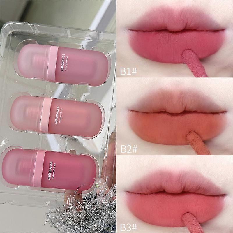 Matte lip mud set, suitable for students, brightens skin even without makeup, and includes a glossy mirror-like glass lip gloss set.
