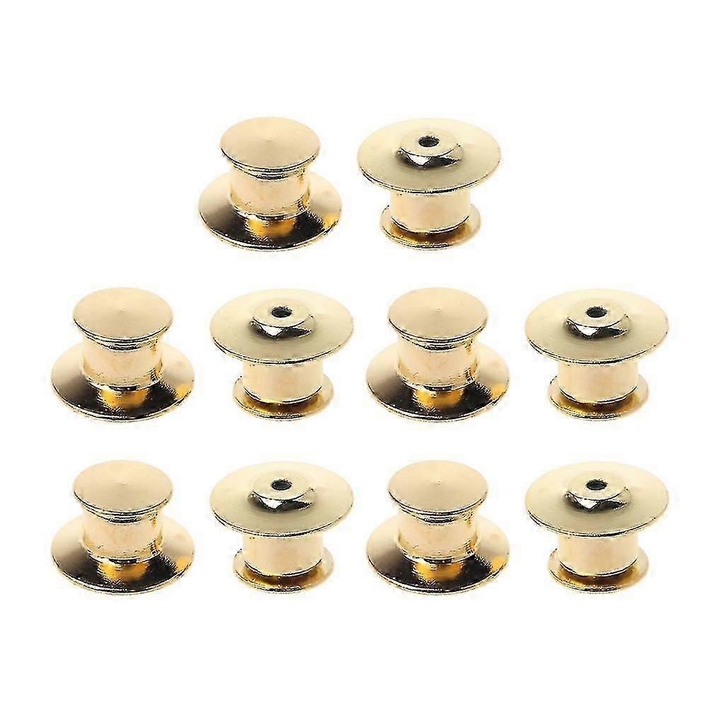10 Pieces Metal Locking Pin Backs Useful Badge Insignia Pin Backs Replacement