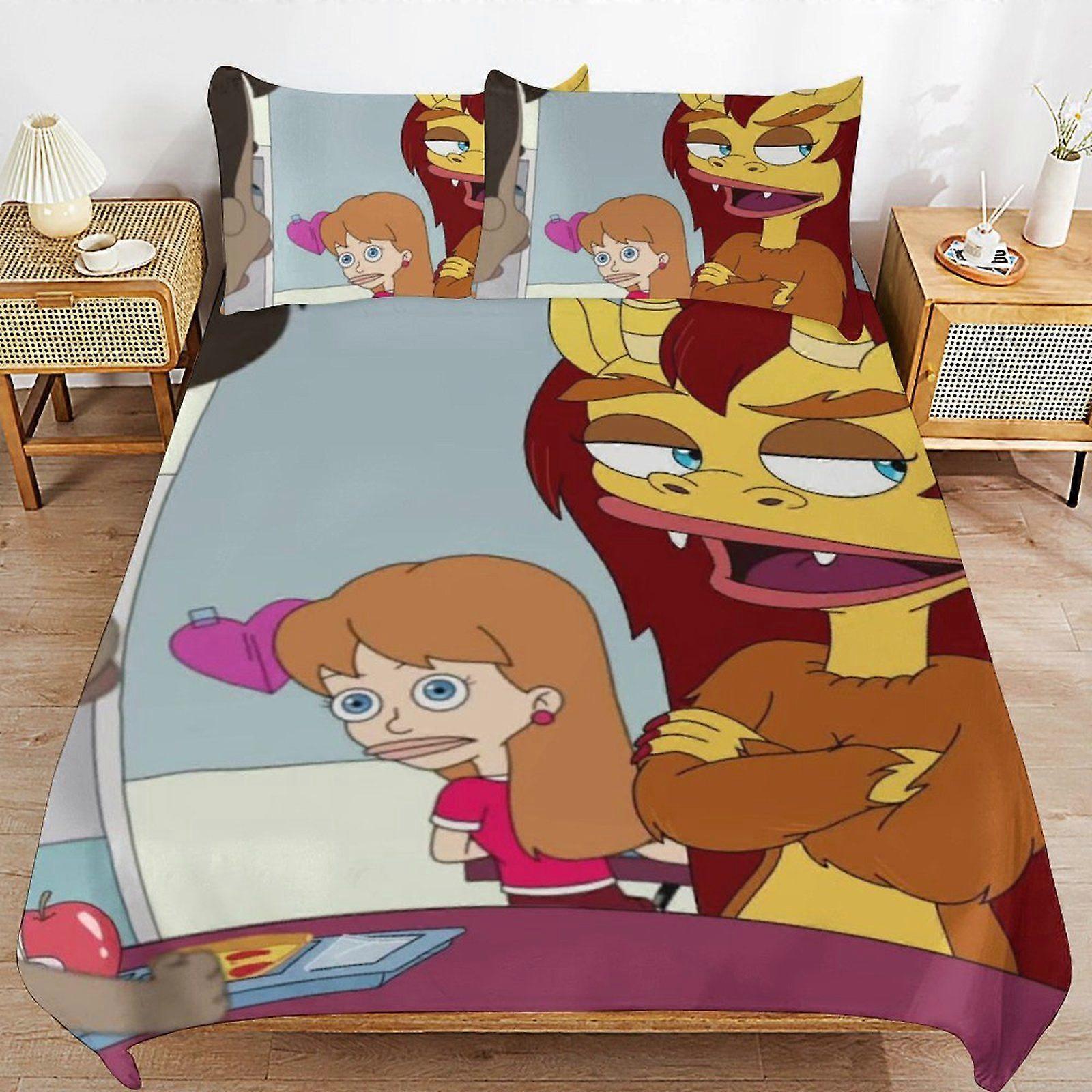 TD229 Modern Handling Practical Sleep Set Durable Threaded Design Zipper Duvet Cover Sets Essential 229SB