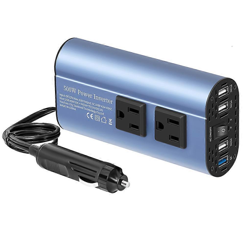 Car Inverter 500W DC 12V to 110V AC Automotive Inverter Converter Automatic Transformer with US Socket Inverter
