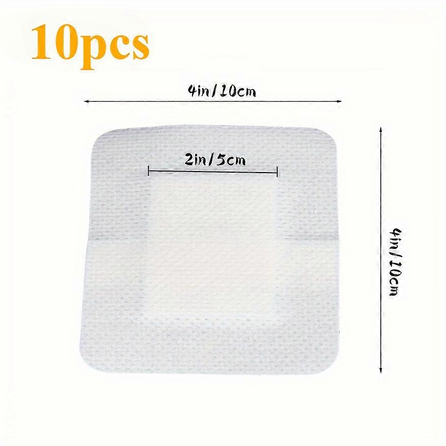 65 Pieces of Breathable Patches, Medium Size 4inch / 10cm Soft, Non-Woven Fabric, Easy to Change Dressing, Outdoor Essential Elastic Tape, L