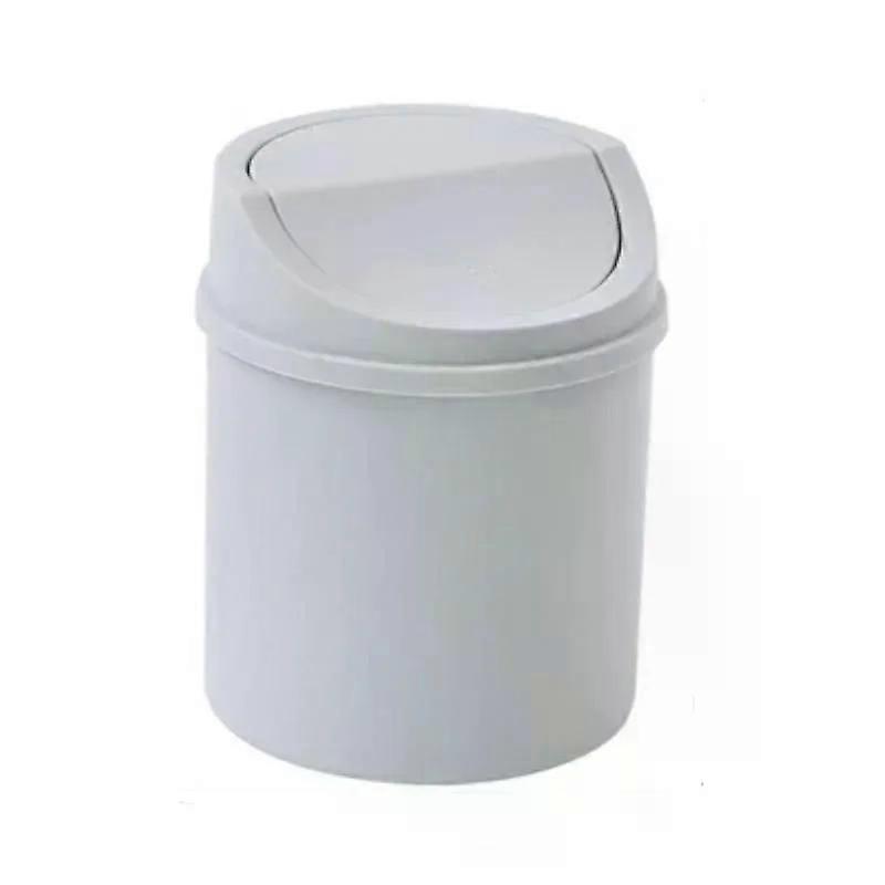 Mini Desktop Bin Small Trash Can Tube with Cover Bedroom Trash Can Garbage Can Clean Workspace Storage Box Home Desk