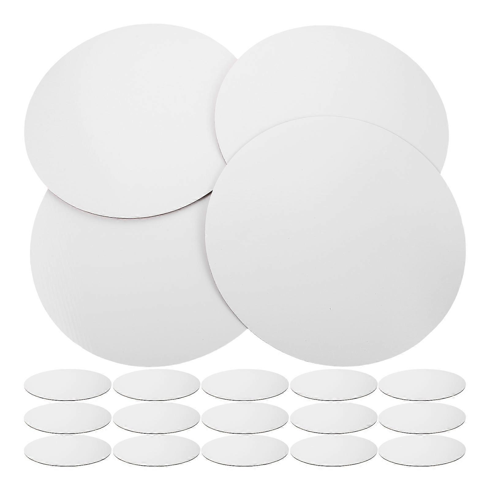 White Cake Board Round for Cake Base with 25Pcs Sturdy Corrugated Boards
