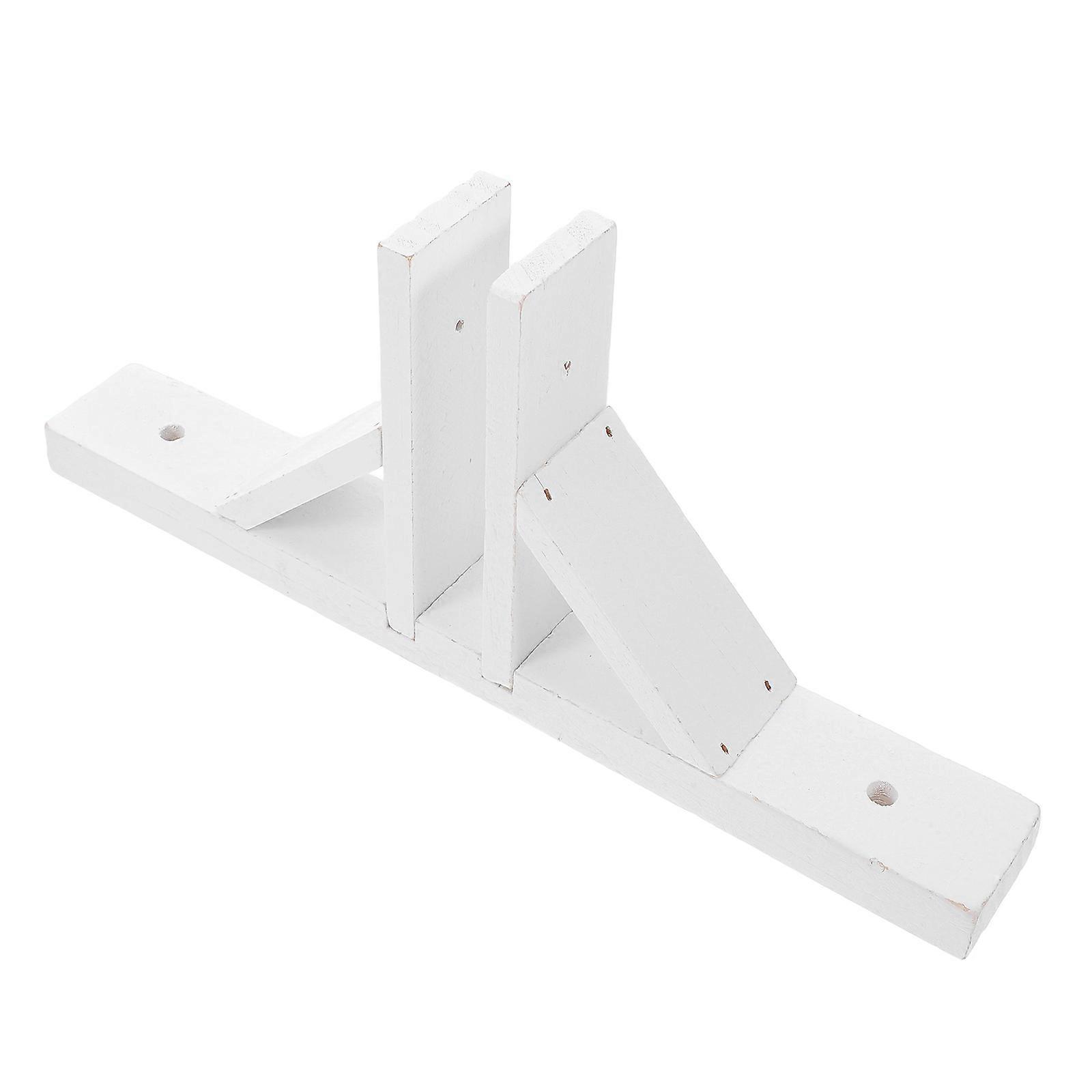 White Wooden Fence Base Bracket for Support Feet in Garden