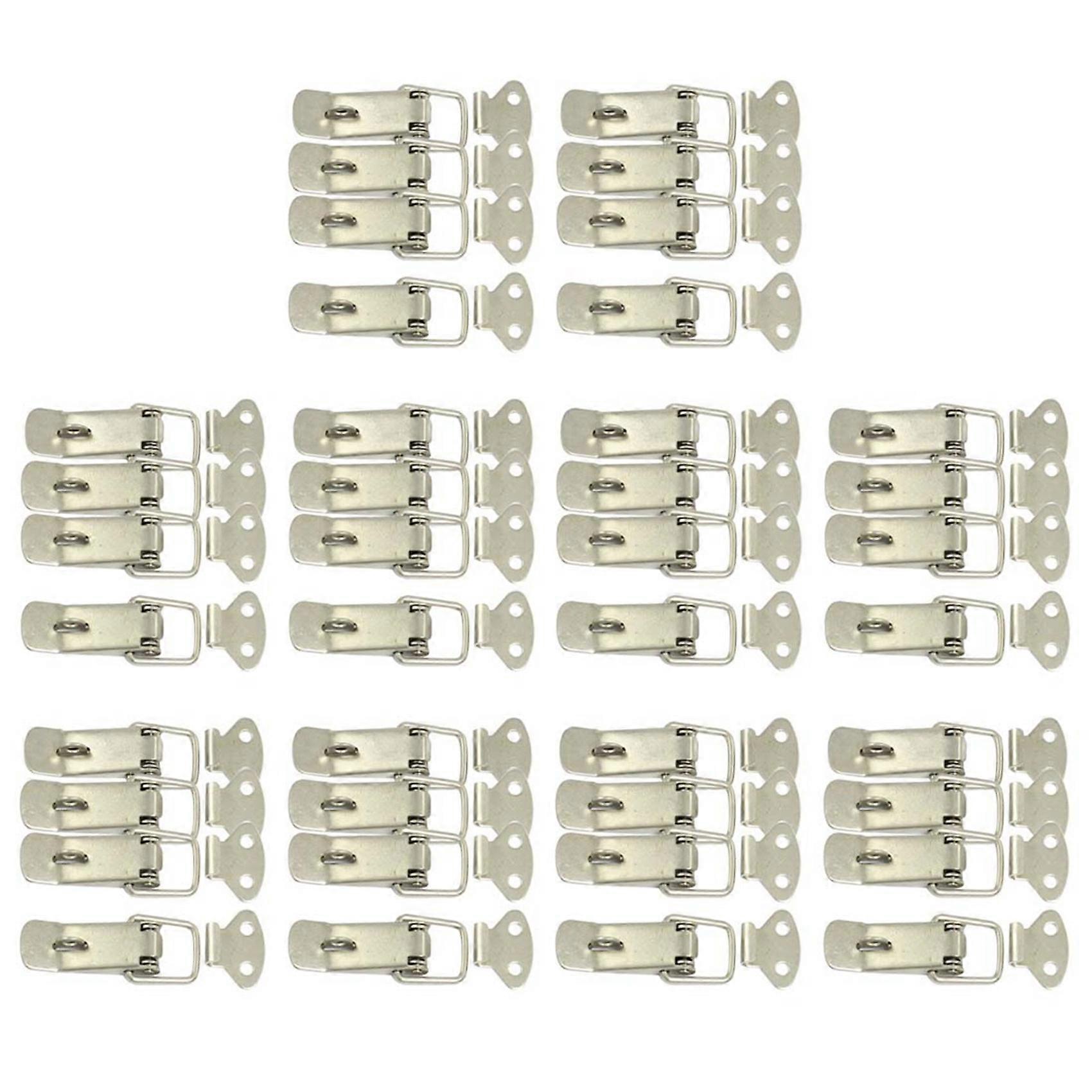 40 Pcs Hardware Cabinet Boxes Spring Loaded Latch Catch Toggle Hasp
