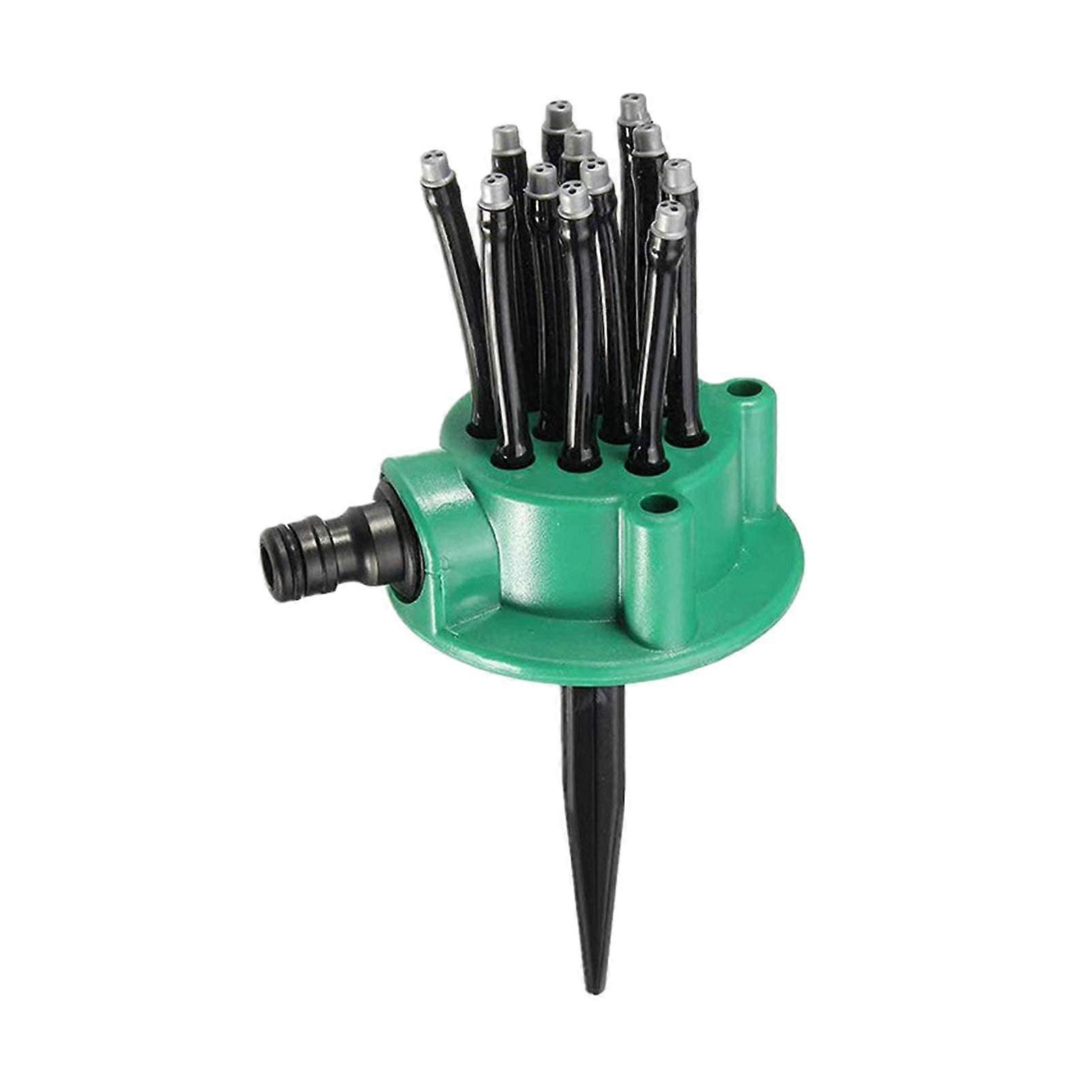 Garden Sprinkler 360° Adjustable Coverage MultiHead Lawn Watering System with 16mm Quick Connector