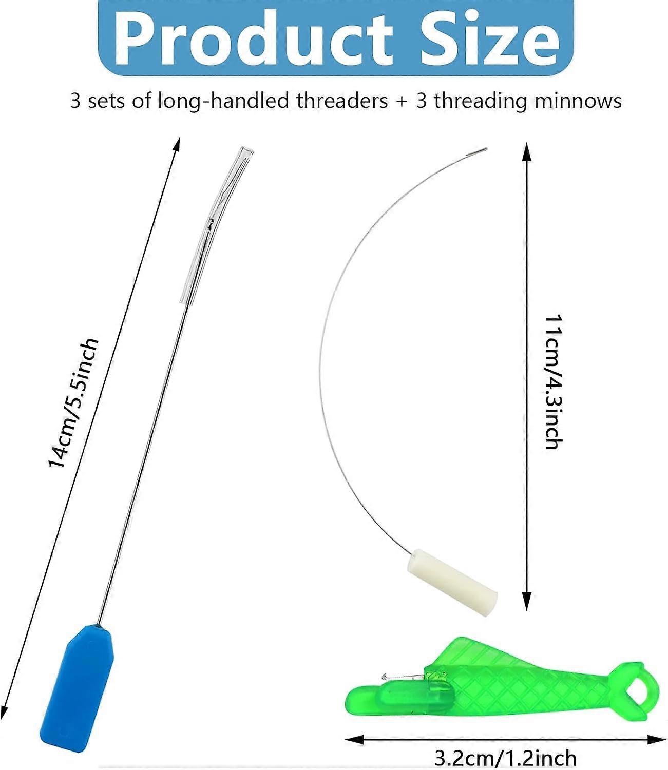 6 Pieces Serger Needle Threader Set with 3 Fish Type Needle Threader, Looper Threader & Overlocker Needle Threaders, Serger