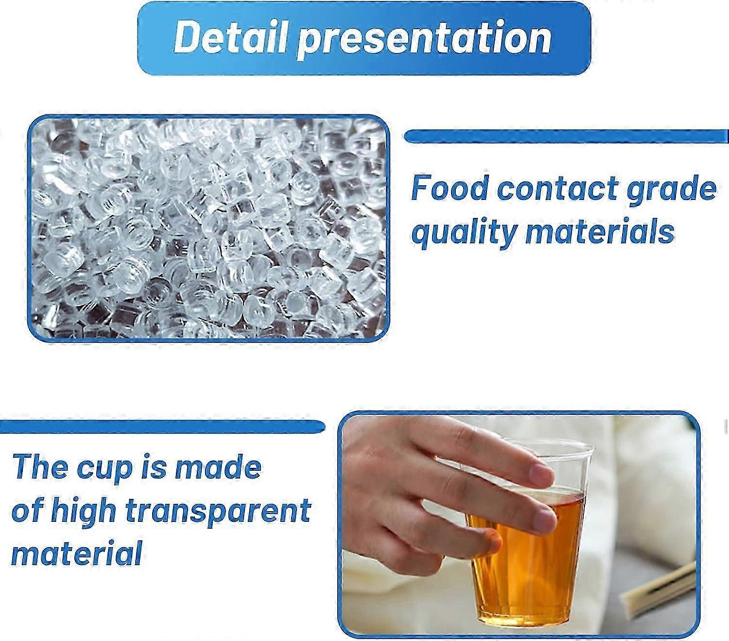 100 Pack Plastic Shot Glasses 30ml, Reusable Party Drinking Cups