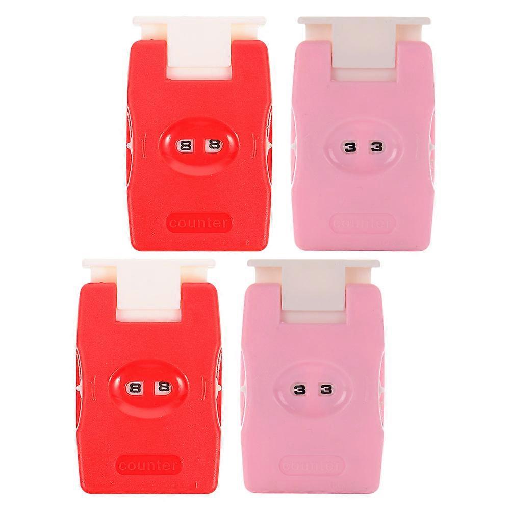 Plastic Knitting Stitch Counter Portable Counting Tool for Craft 4Pcs