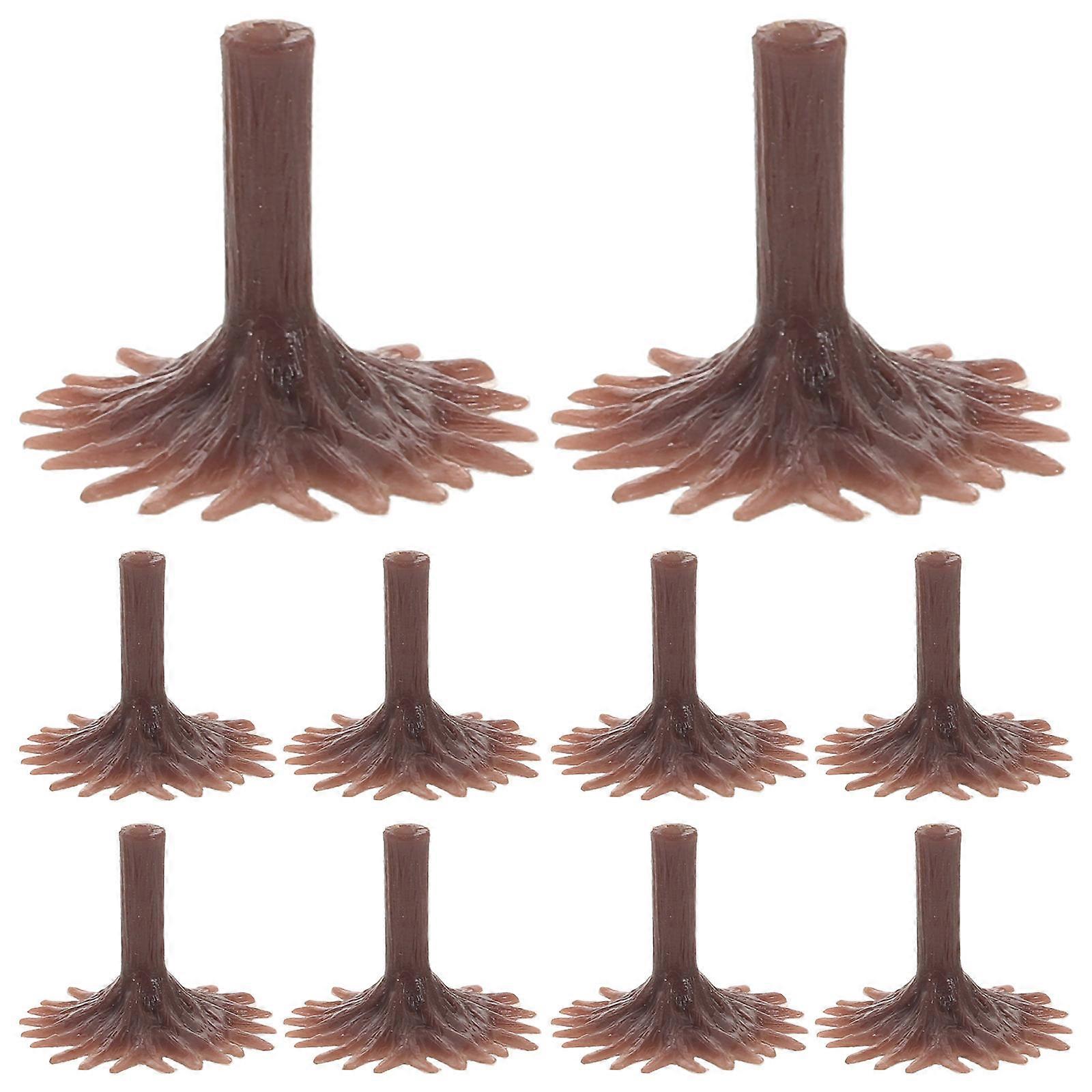Model Trees Stand for DIY Railway Landscape 50Pcs Brown Plastic