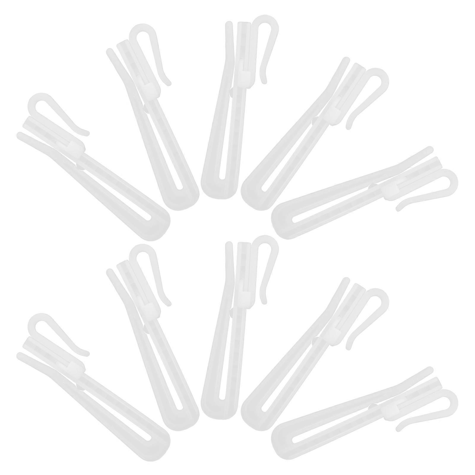 50Pcs Plastic Curtain Hooks for Adjustable Pleated Drapes Hanging
