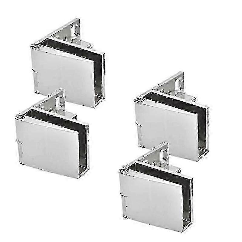 Display Cabinet Hinges for Glass Door 4 Pack, Frameless Mounting Hardware Kit