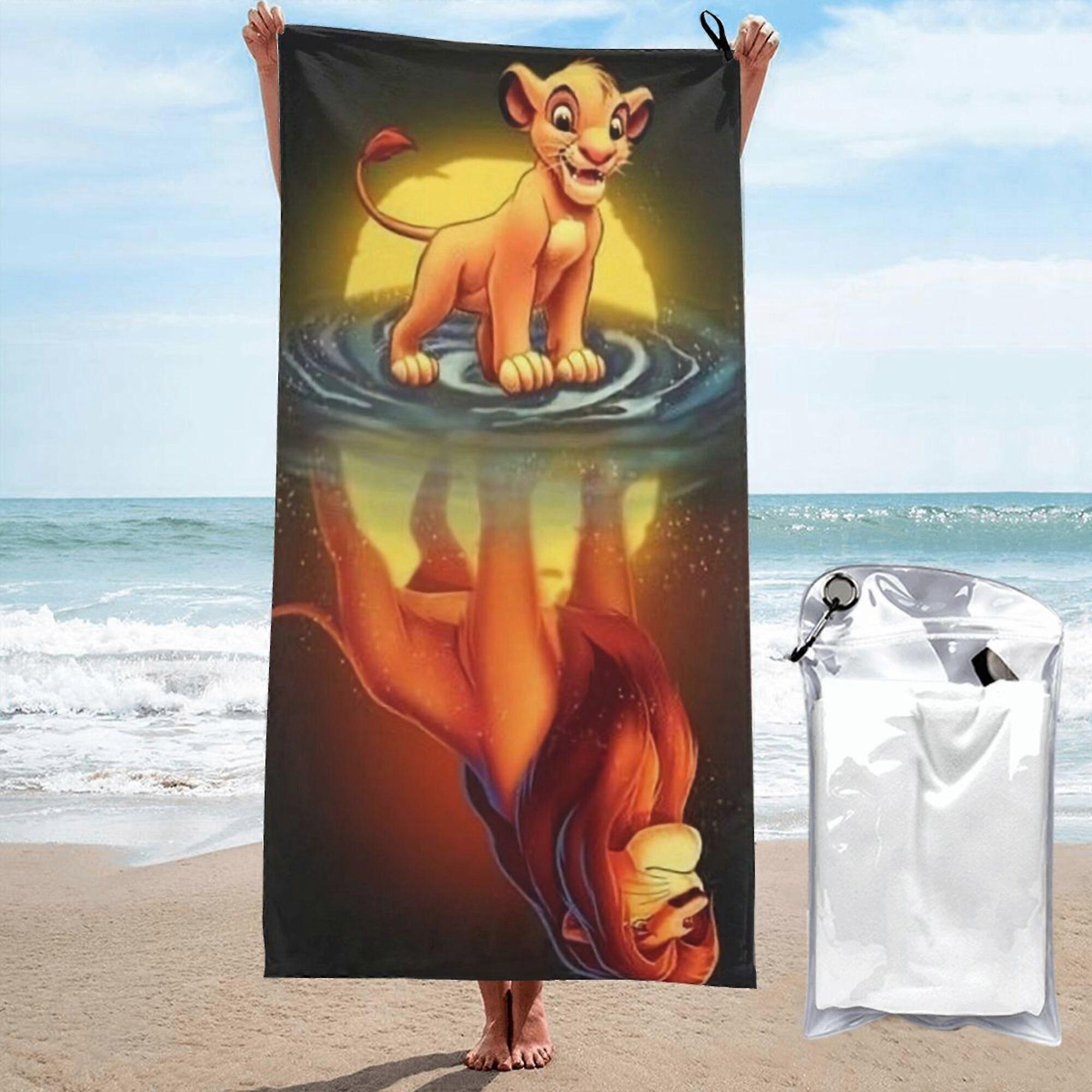 a39 Simba Cartoon Quick Drying Bath Towel Microfiber Swimming Beach Towel For Daily Use  hgjl39