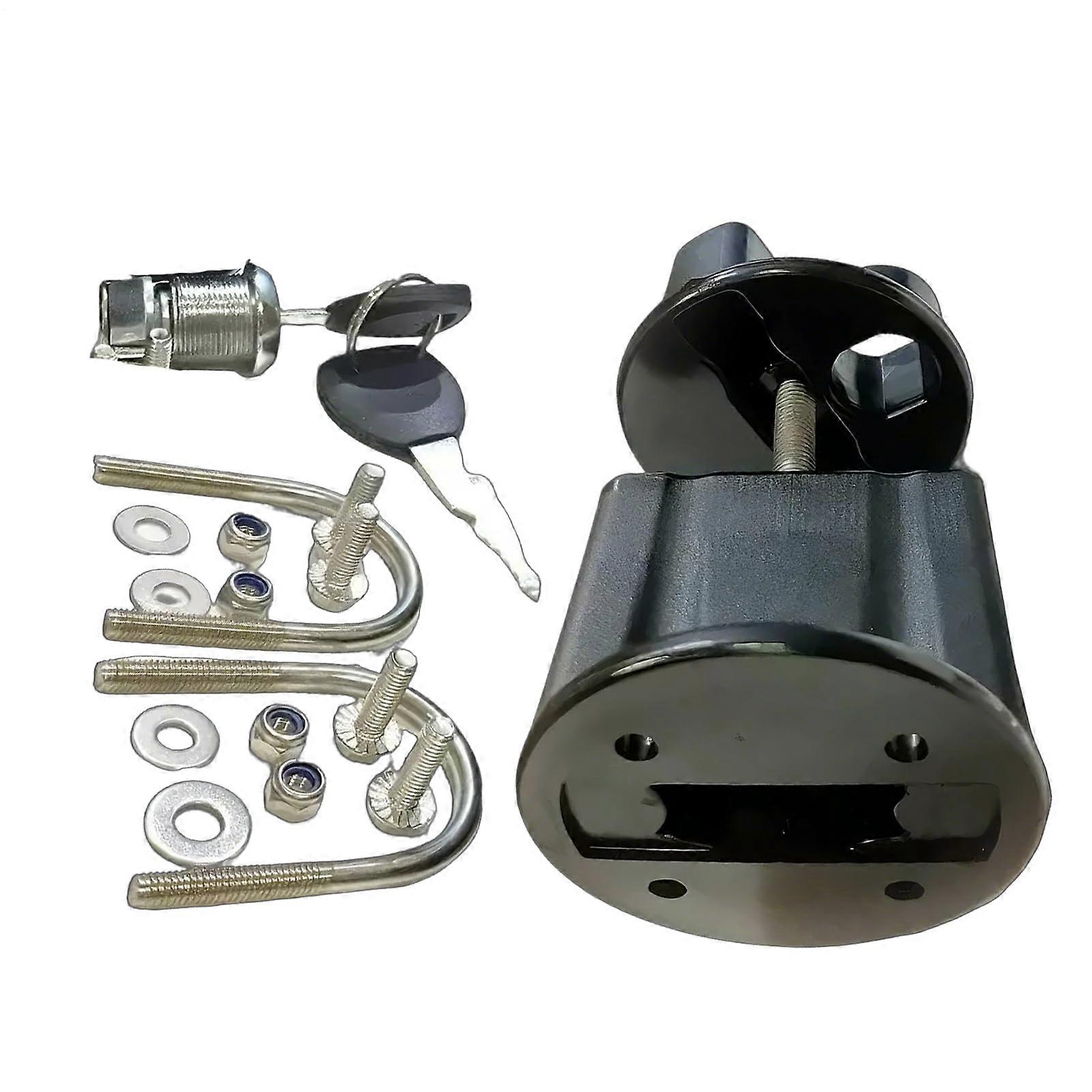 Oil Tank Lock and Mounting Bracket with AntiTheft Weatherproof Design for Vehicle and Industrial Use