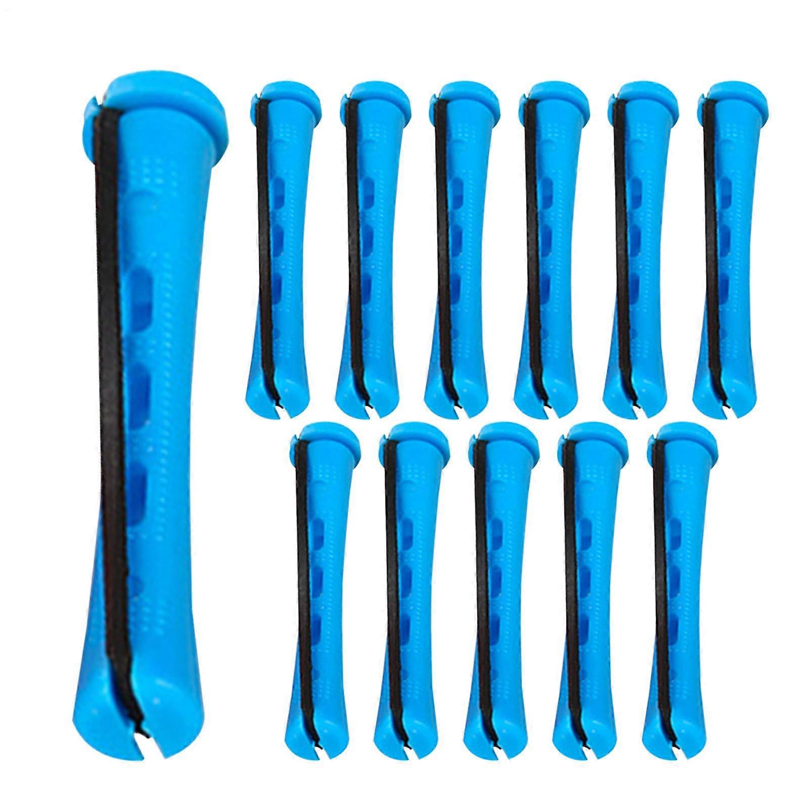 Heatless Hair Curlers with AntiSlip Rubber Bands for Overnight No Heat Styling Travel Home Blue