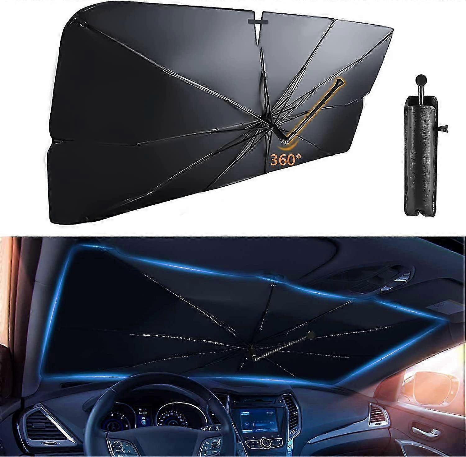 Windshield Sun Shade,(125 * 65 Foldable) Universal Car Front Sun Shade