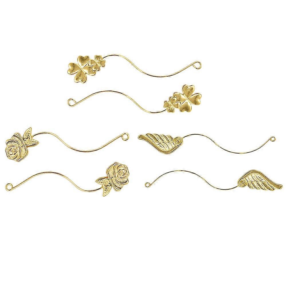 Golden Fake Eyelash Wearing Tool with 6Pcs Display Board for Use