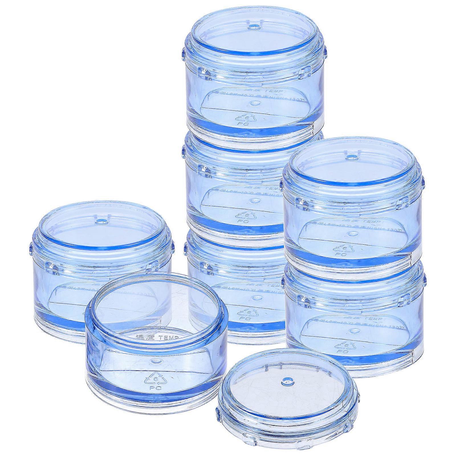 Round Case Medicine Box for Storage 2Sets Portable Plastic Weekly Organizer