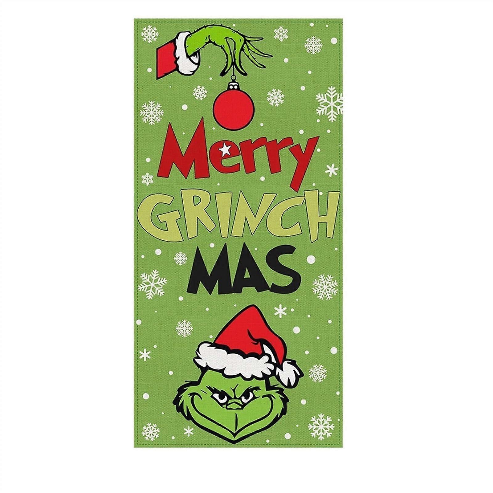 Christmas Porch Banners with Snowflake Design, Durable Terylene Hanging Flags for Party and Home
