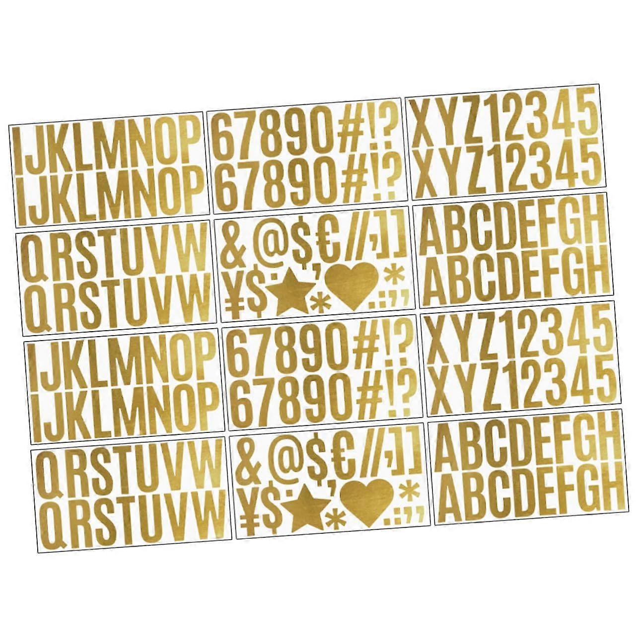 12pcs Alphabet Letter Stickers Self Adhesive Vinyl Decals for Mailbox Crafts and DIY Projects
