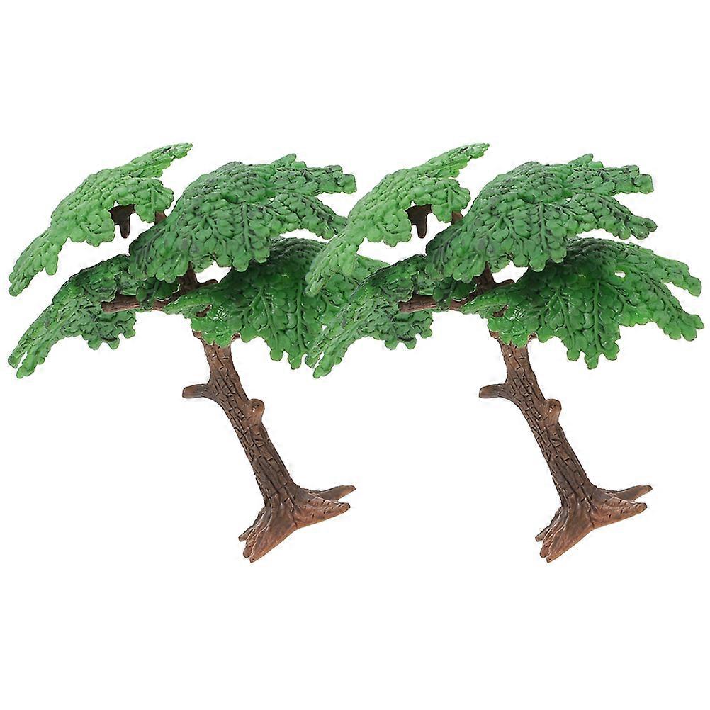 Miniature Simulation Model Landscape Tree Plastic Plants Props Diy Projects Realistic .5X4.5CM Decorative 2Pcs