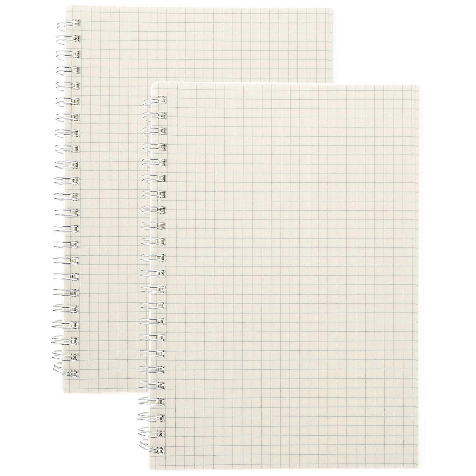 Engineering Grid Notebook Spiral for Math Notes 2Pcs White Paper Pad