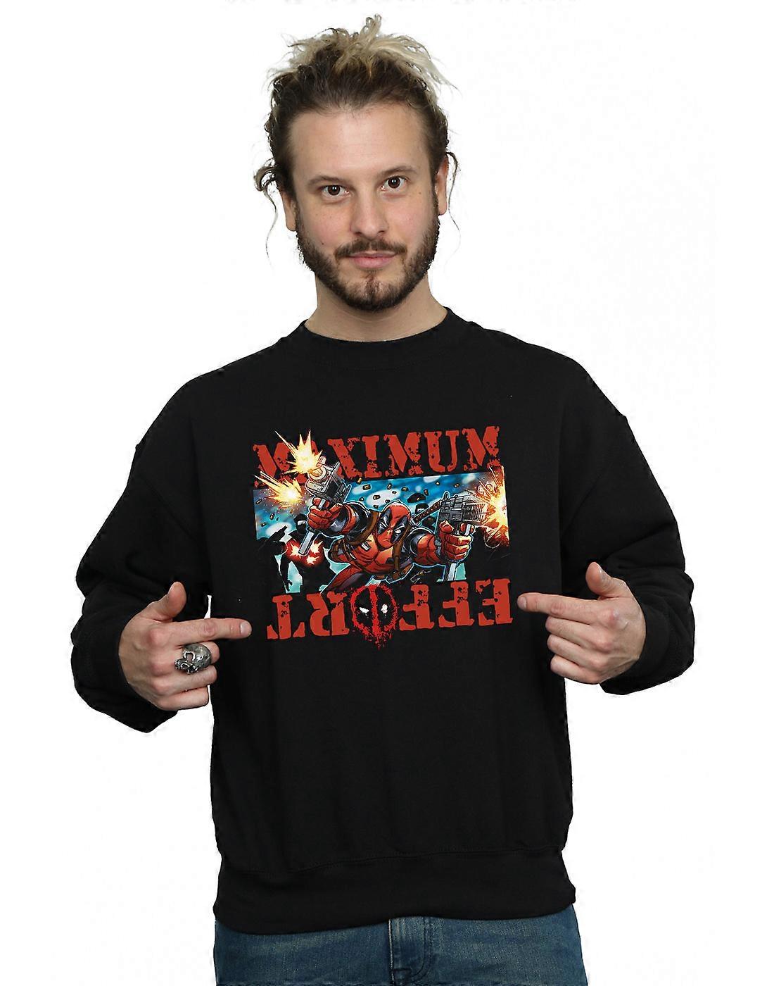 Marvel Men's Deadpool Maximum Effort Sweatshirt