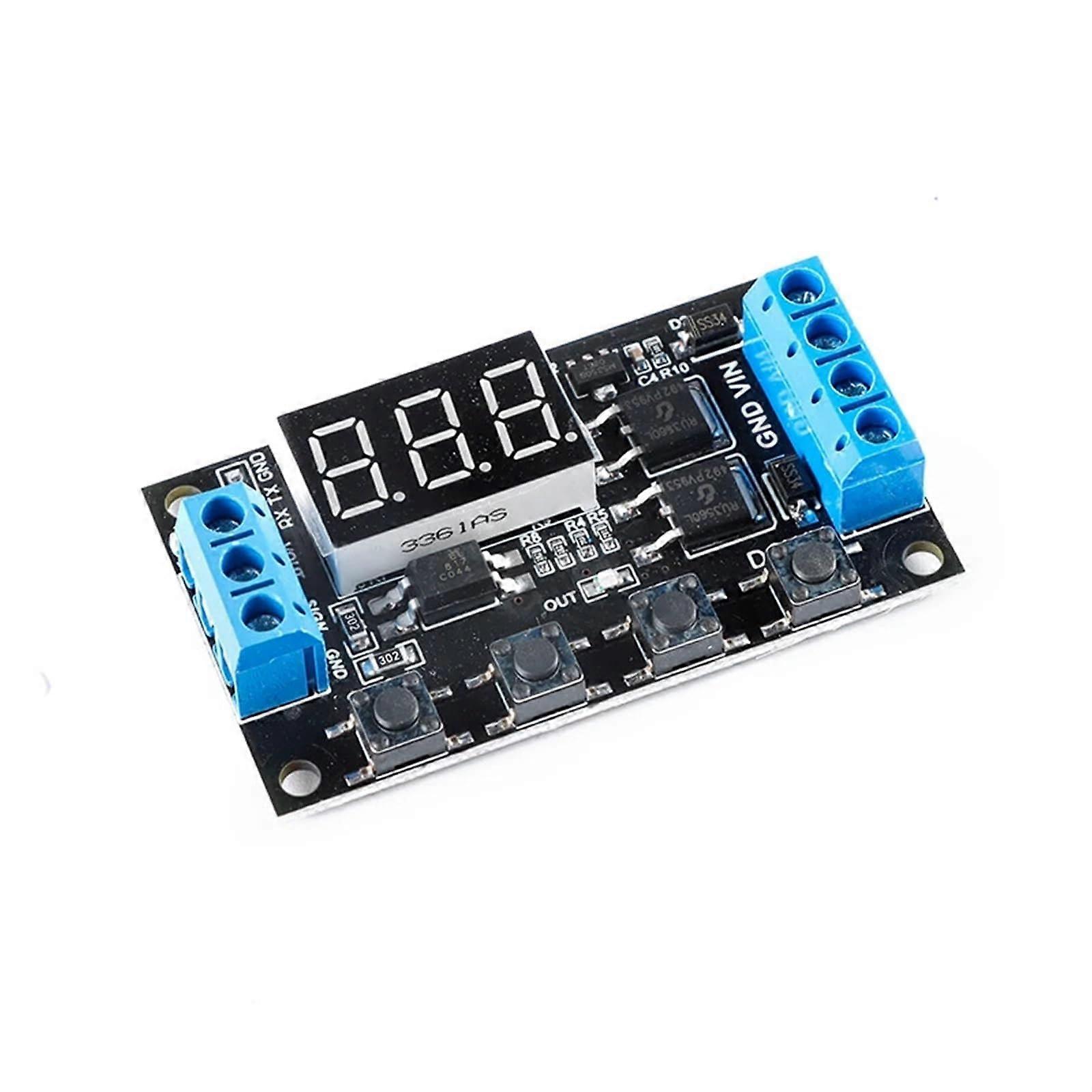 DC 5V30V Adjustable Cycle Timer Relay Module with LED Display and Terminal