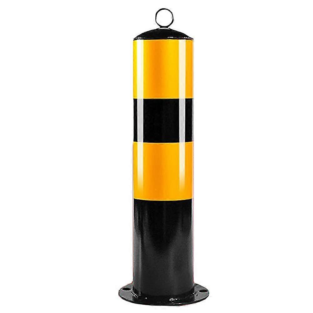 Fixed Security Driveway Bollard Post with Visibility Reflective Bar and Easy Installation