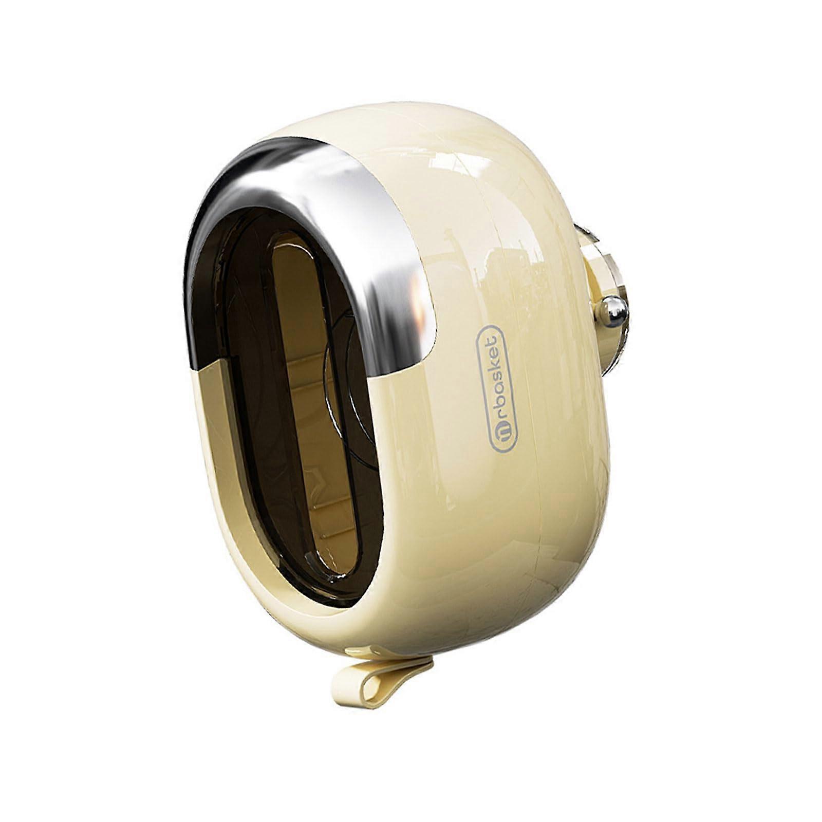 Wall Mounted Tissue Box with Space Saving Refillable Design for Bathroom or Home, White Gold Finish