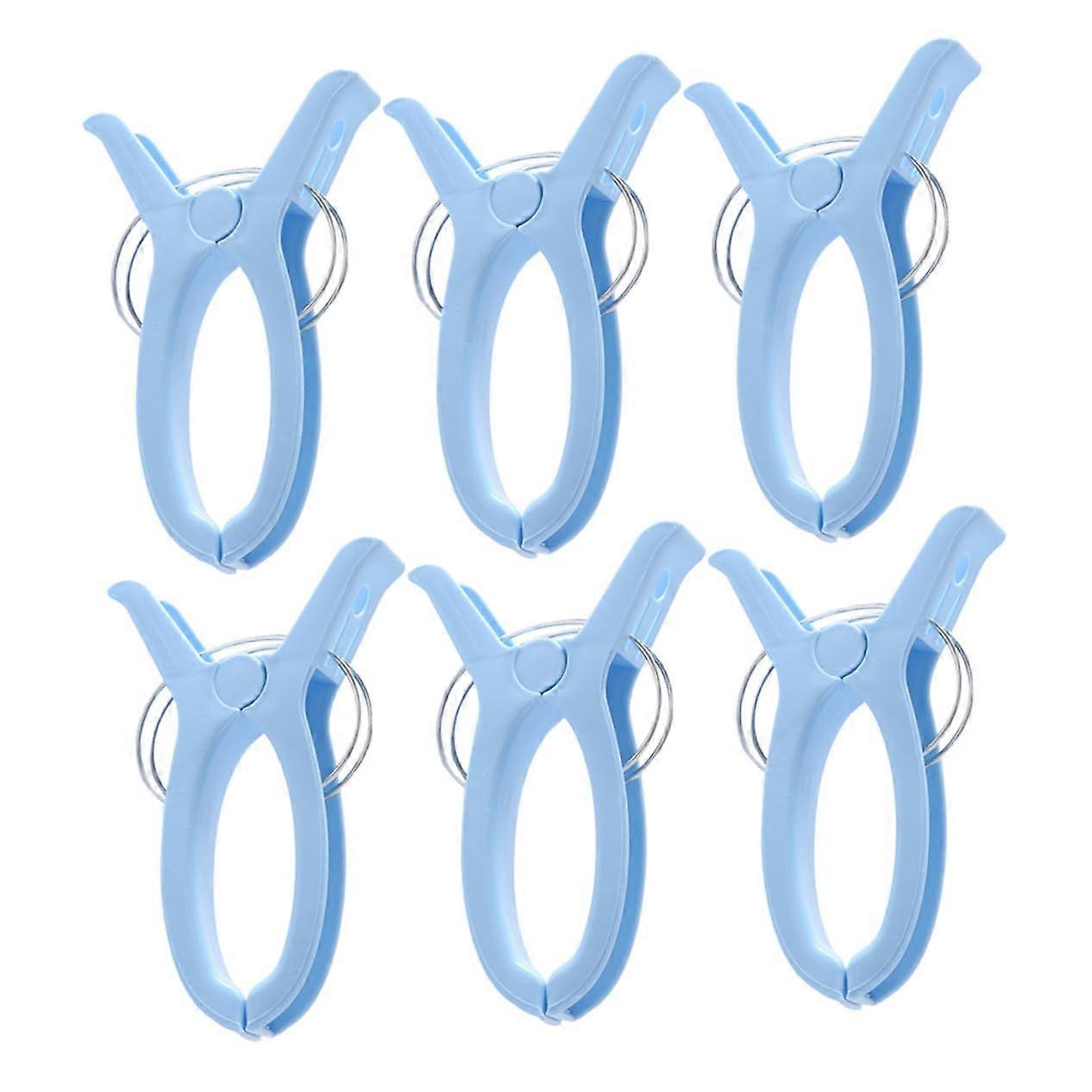 6pcs Large Windproof Clothespins Strong Grip Quilt Clips for Outdoor Laundry Drying