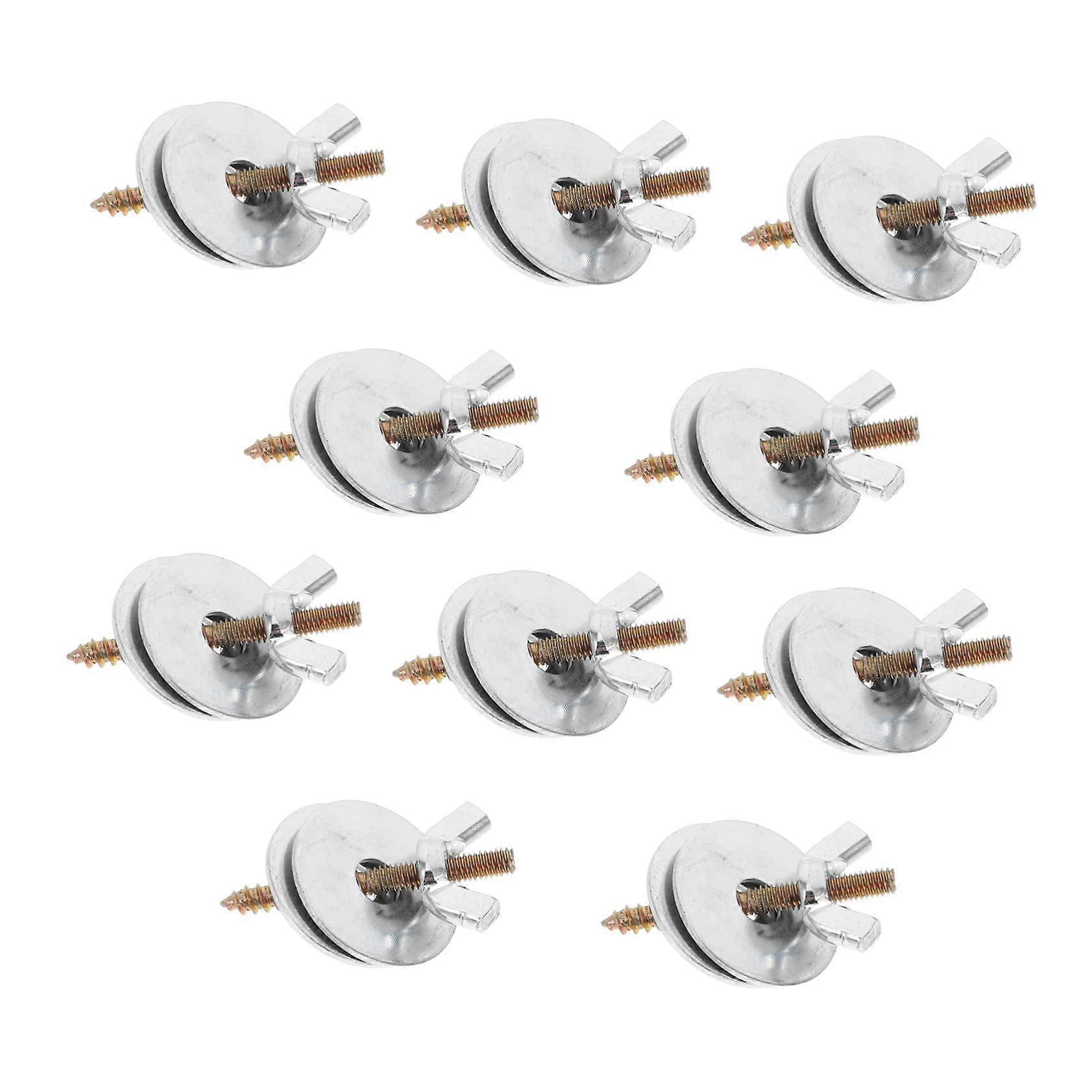 10 Sets Stainless Steel Bird Perch Screws for Bird Cage Accessories, Universal Secure Mounting