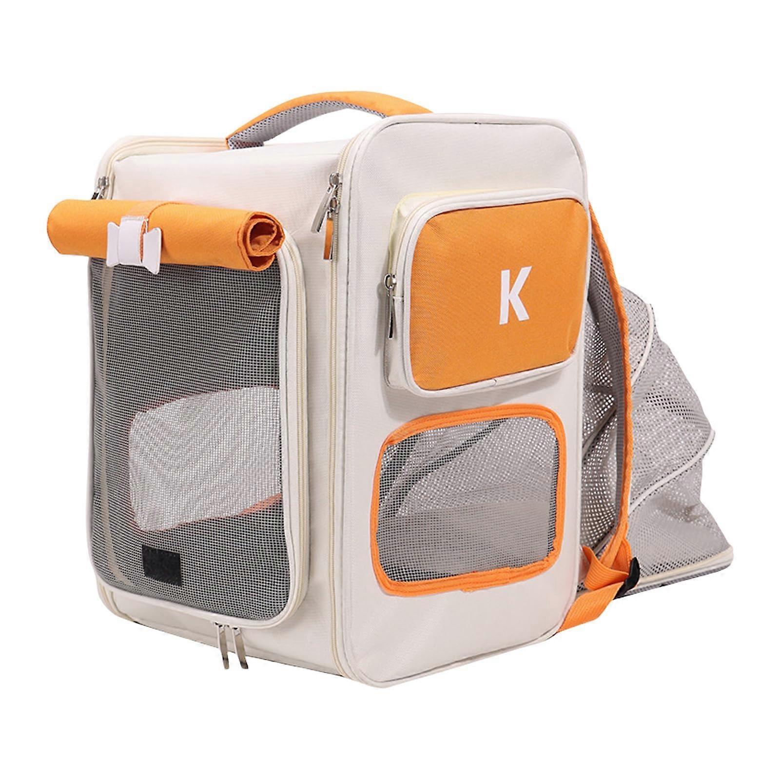 Cat Backpack Carrier with Large Capacity, Breathable Design and Secure Viewing Window for Small Pets