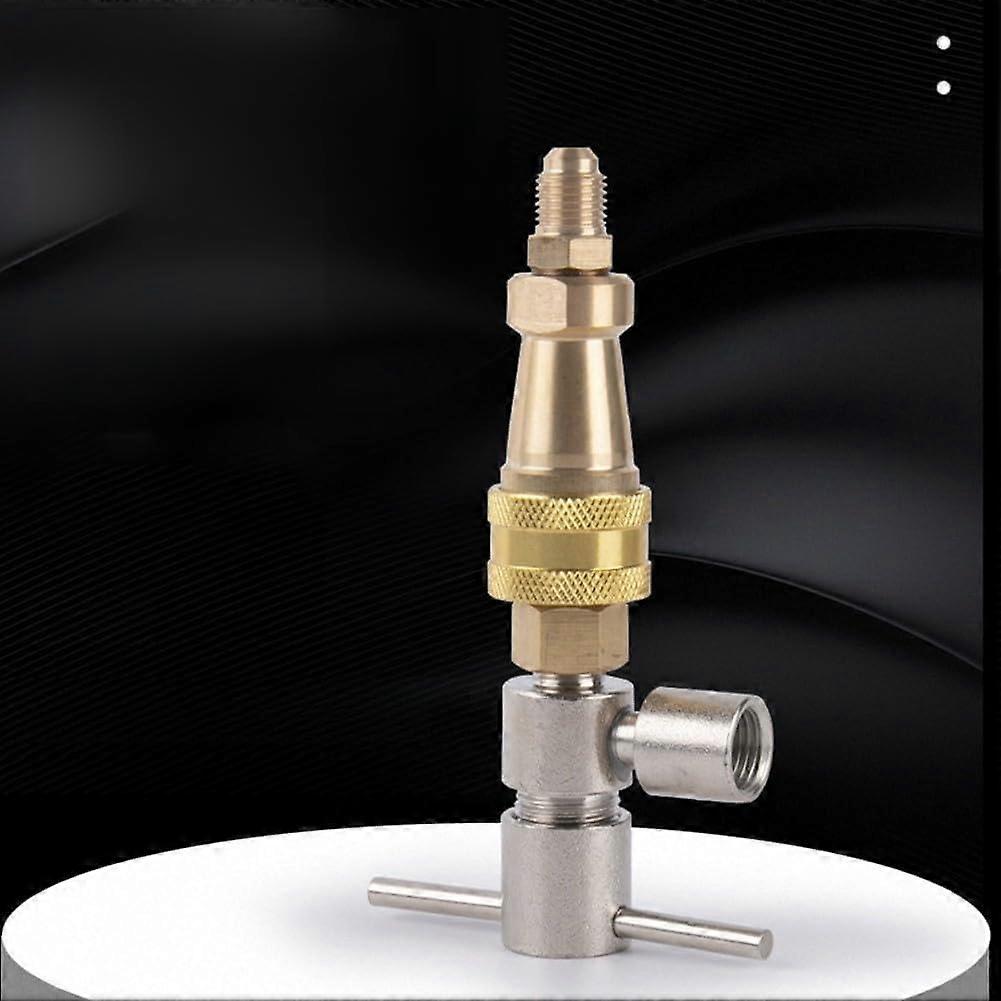 Brass Refrigerator Quick Connector 1/4 Inch Pipe Coupling for Fridge and Air Conditioning Yellow