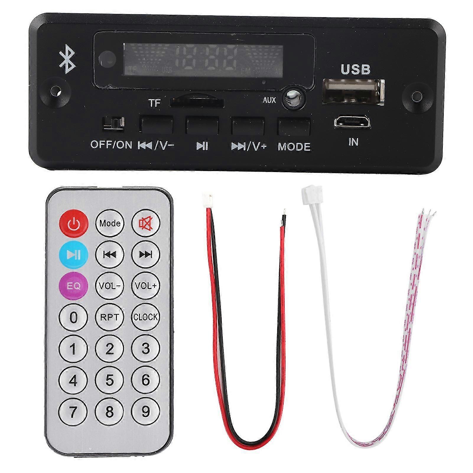 02CABT DX AUX Colorful Display Lossless FLAC MP3 Bluetooth 5.0 Call Decoder Board(Black )