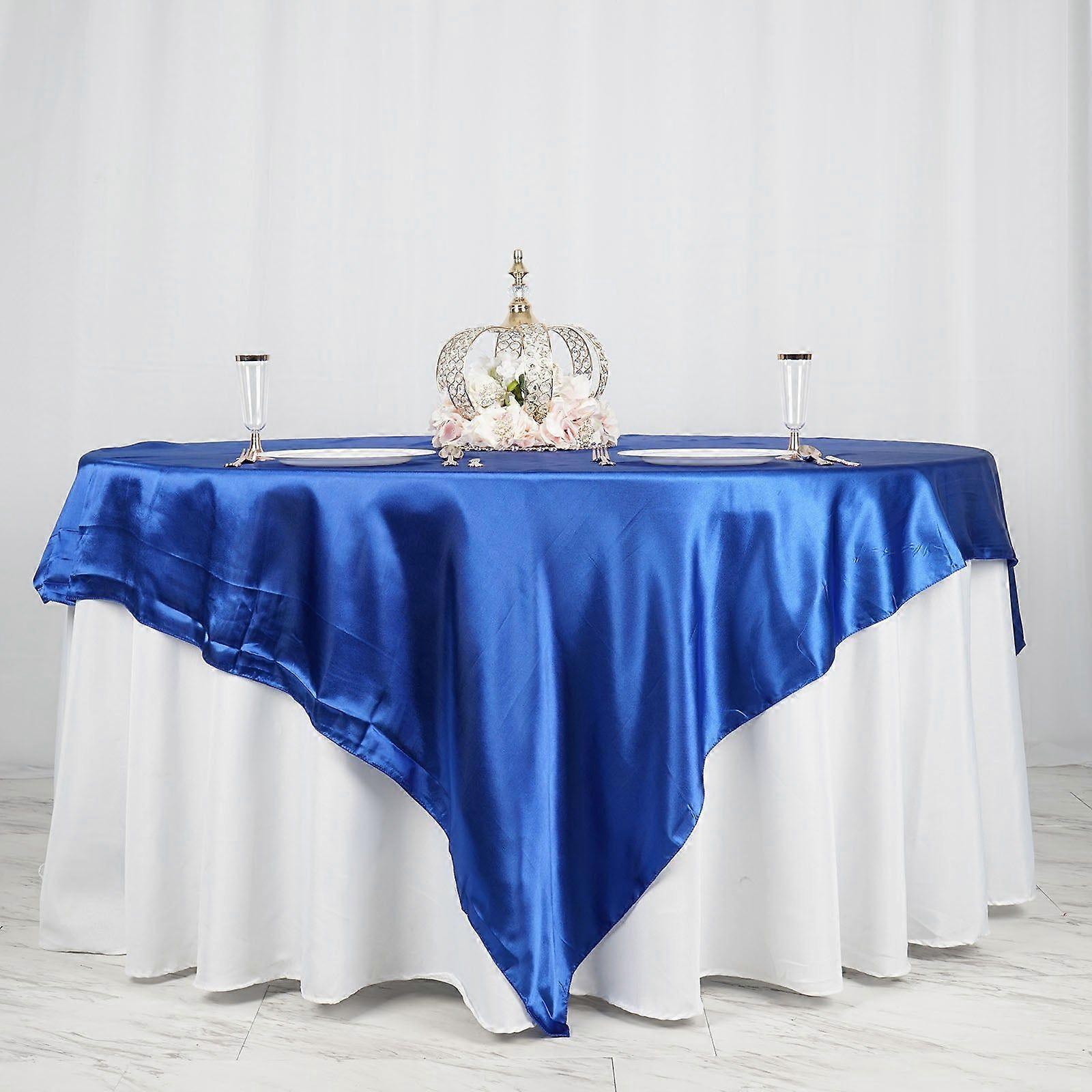 90" SATIN Square Tablecloth Overlay For Wedding Catering Party Table Decorations